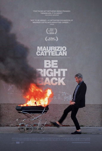 Maurizio Cattelan: Be Right Back documentary poster